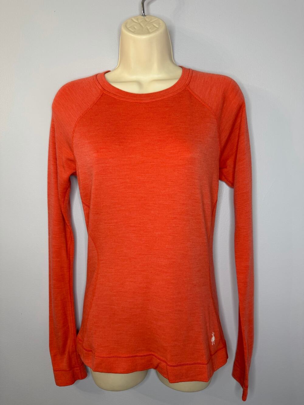 Smartwool Thermal Long Sleeve Wool Base Layer T-Shirt Top Orange Women's S